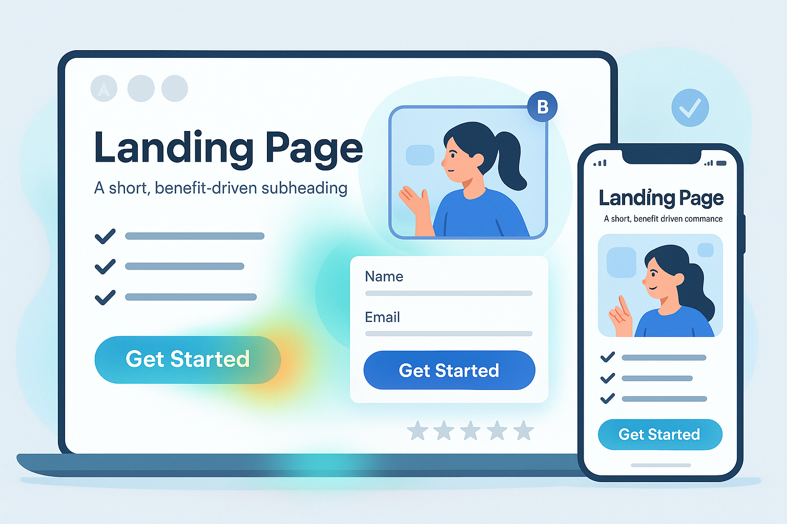Landing page design and customization